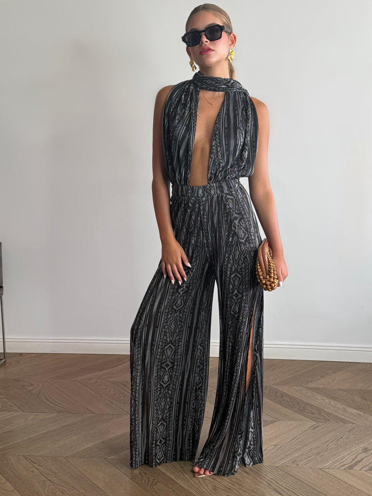 Black jungle sissy overalls