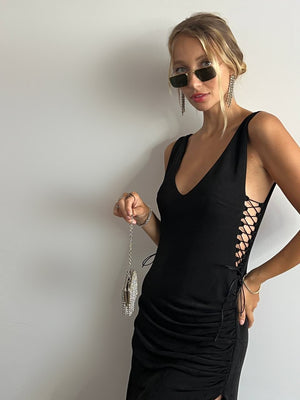 Samantha Black Maxi Dress