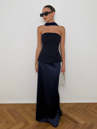 Navy Corset and Skirt