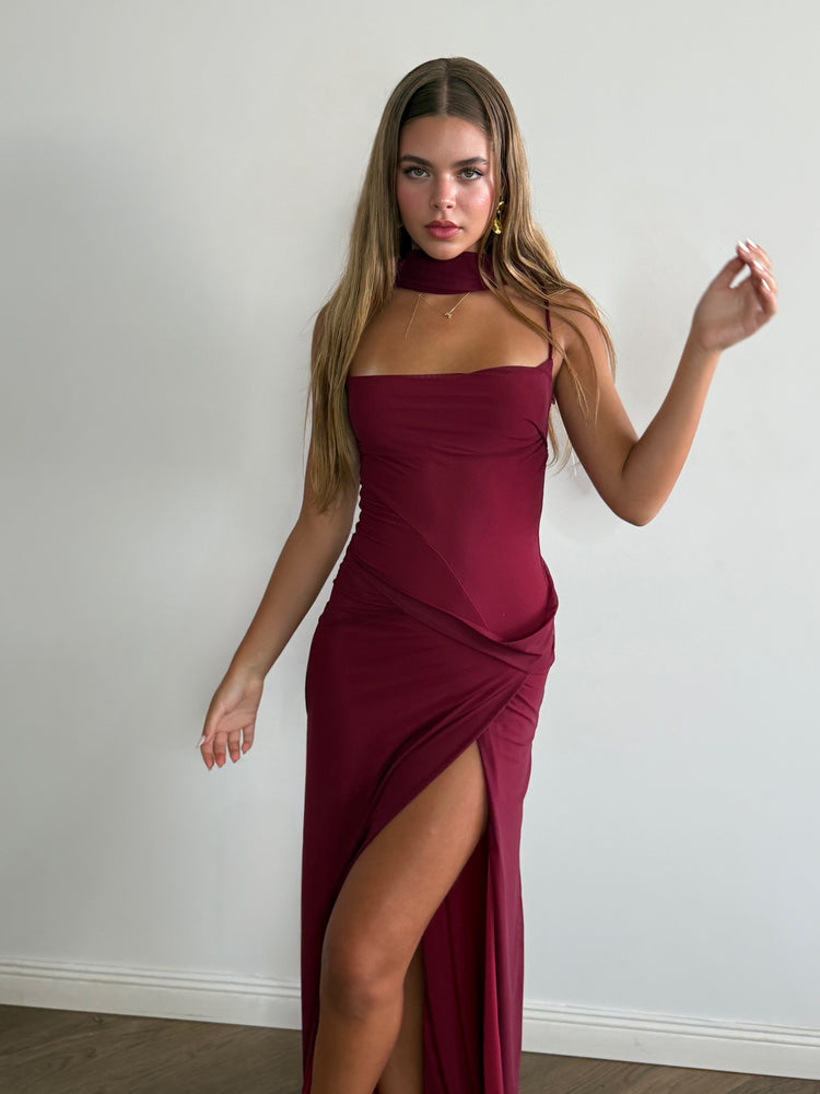 Lawrence burgundy dress