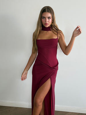 Lawrence burgundy dress
