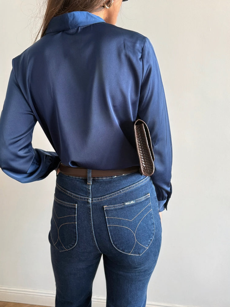 Navy blue Mace button-down