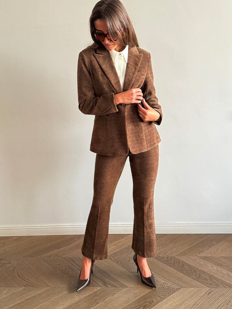 Brown corduroy suit