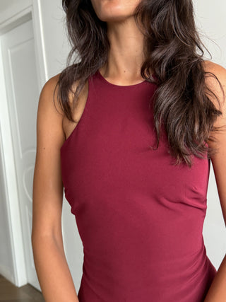 Kate Burgundy Maxi Dress