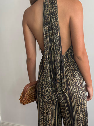 Brown Jungle Sissy Jumpsuit