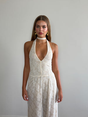 Luxe white overalls