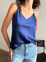 Navy Lin Tank Top