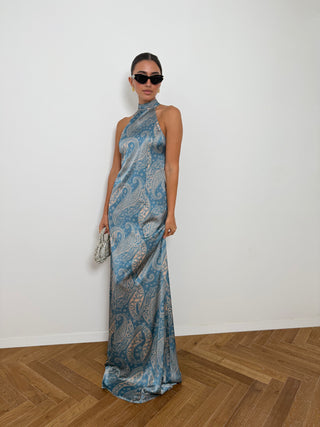 Light Blue Paisley Pari Dress