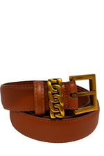 Brown braid belt