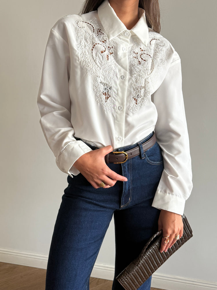 Rose button-down shirt