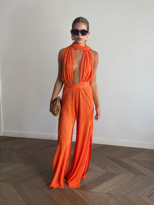 Orange Sissy Overalls