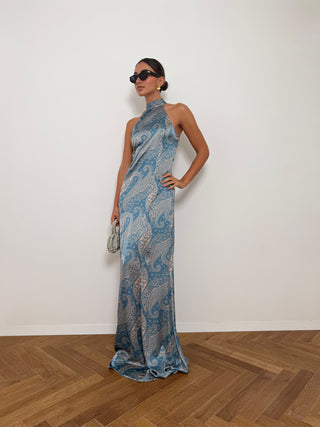 Light Blue Paisley Pari Dress