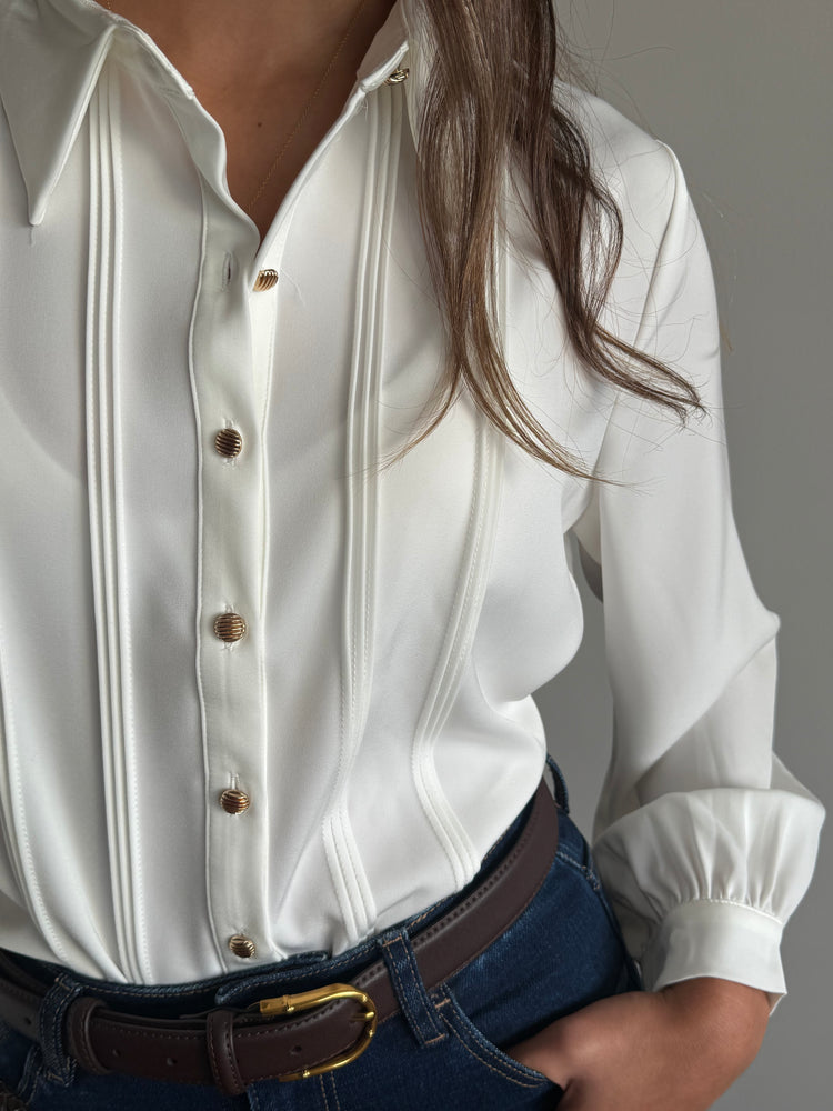 Zadik cream Button-Down Shirt