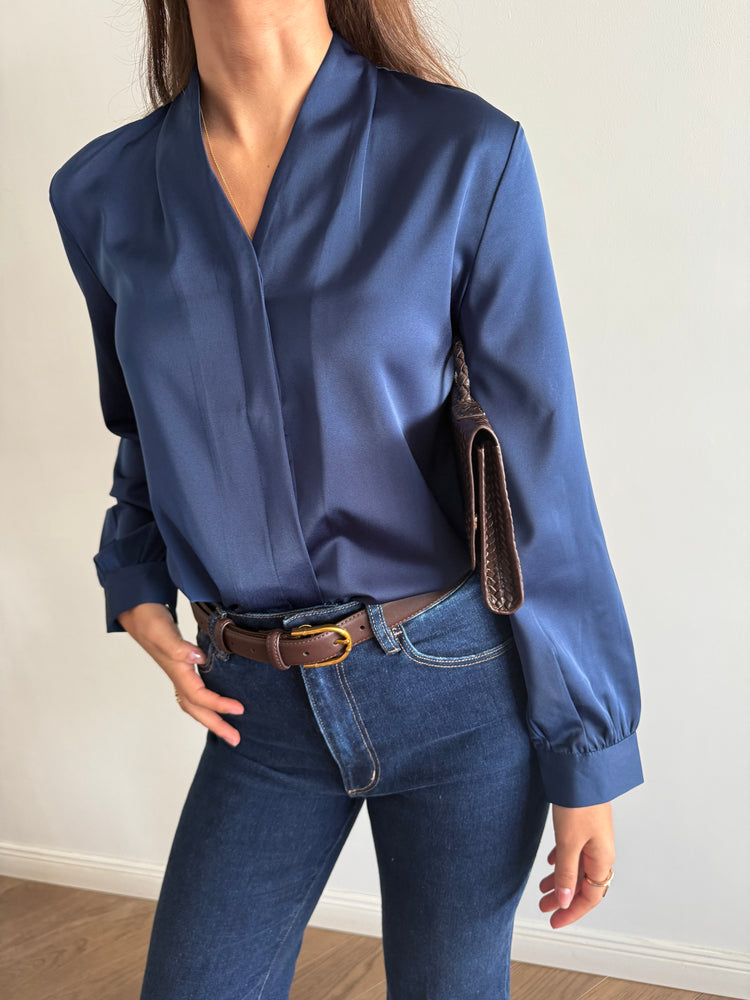 Navy blue Mace button-down