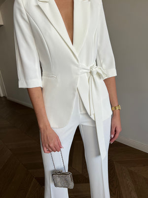 White Cannes suit
