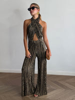 Brown jungle sissy overalls
