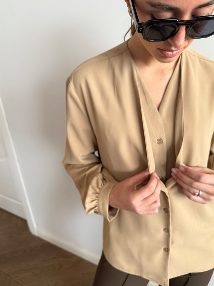 Kelly Camel Button-Down Shirt