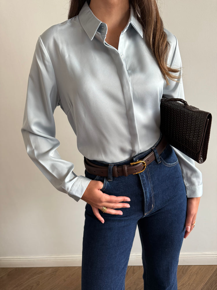 Light blue Perla Button-Down Shirt
