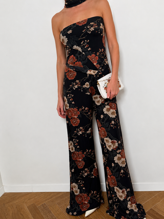 Black Strapless Jumpsuit