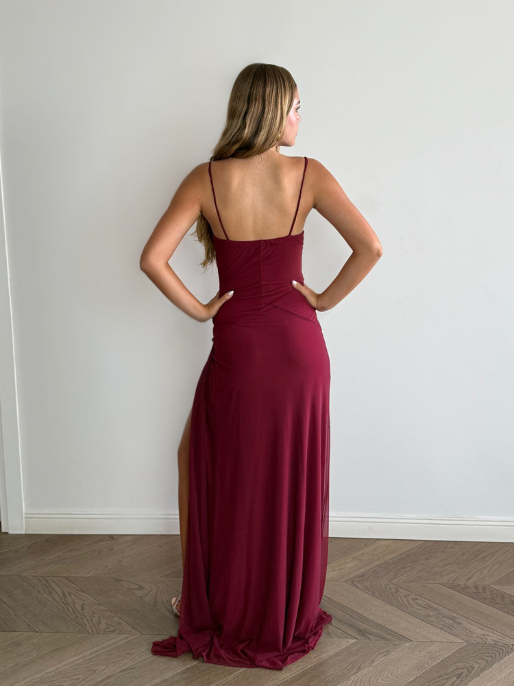 Lawrence burgundy dress