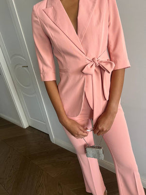 Pink Cannes suit