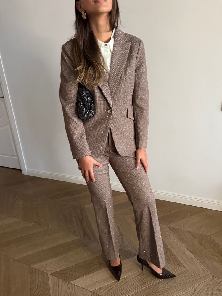 Brown glitter suit