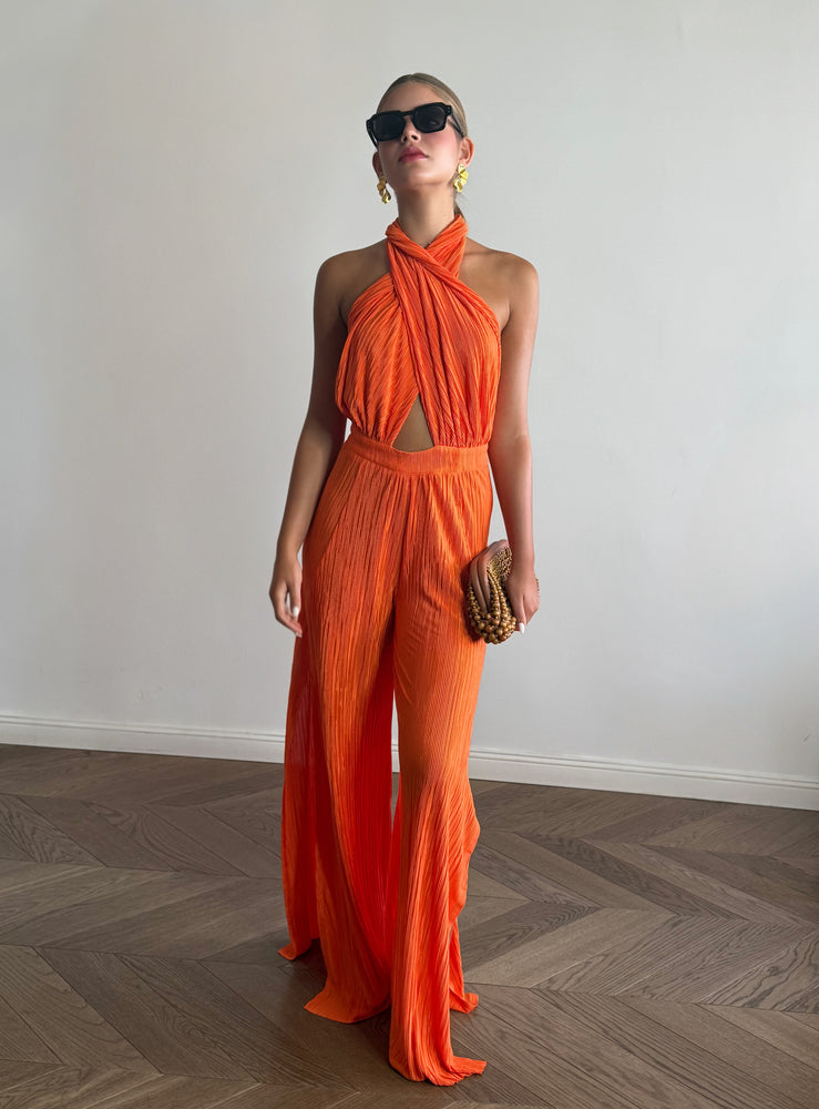 Orange Sissy Overalls