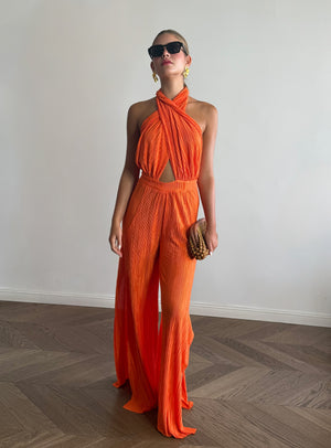 Orange Sissy Overalls
