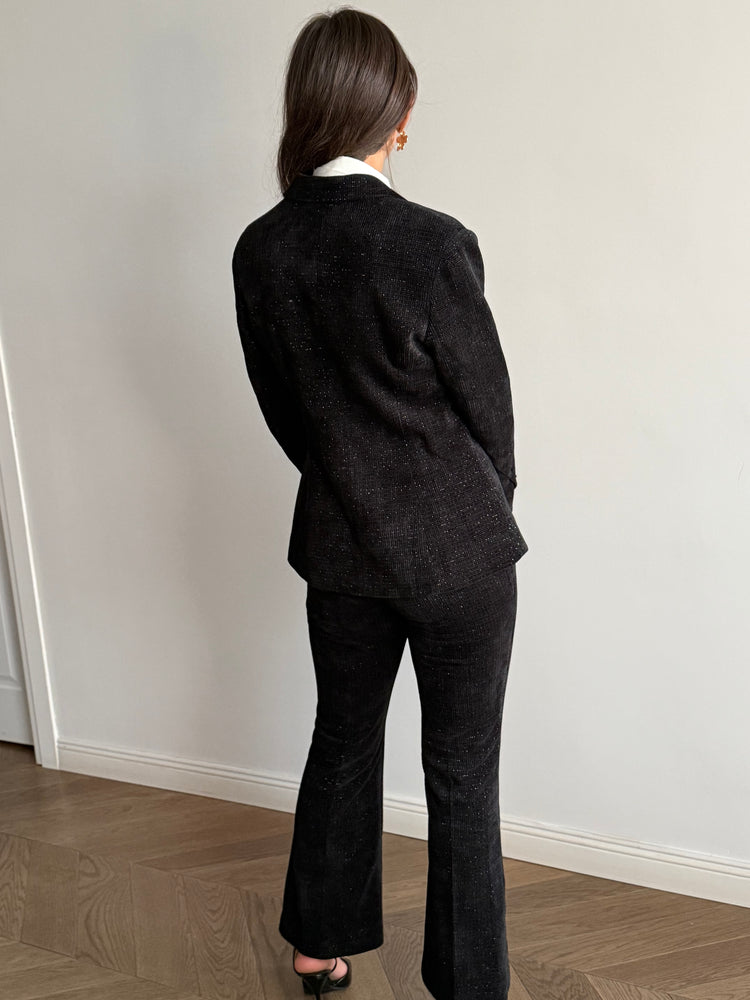 Black corduroy suit