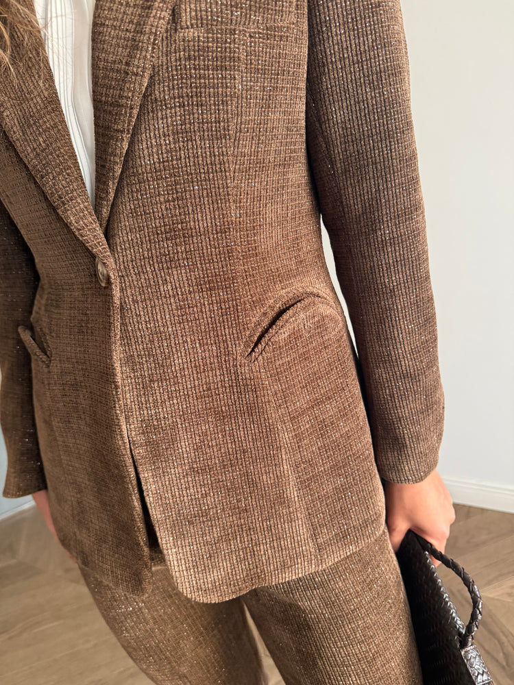 Brown corduroy suit