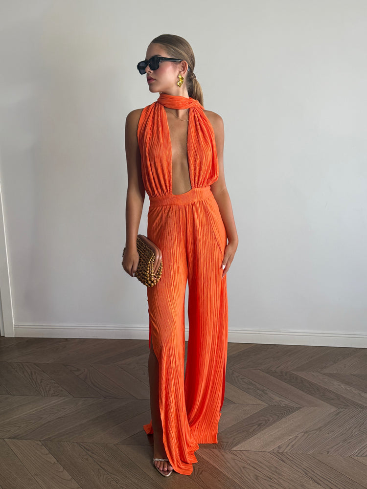 Orange Sissy Overalls