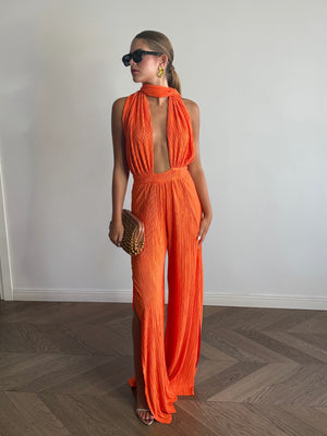 Orange Sissy Overalls