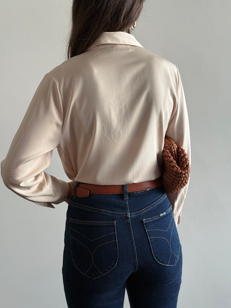 Zadik Beige Button-Down Shirt