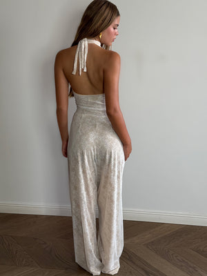 Luxe white overalls