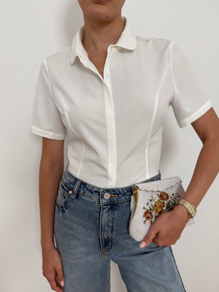 White Button-Down Shirt Nida
