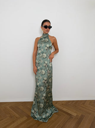 Green Floral Pari Dress