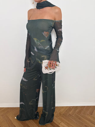 Jungle green overalls