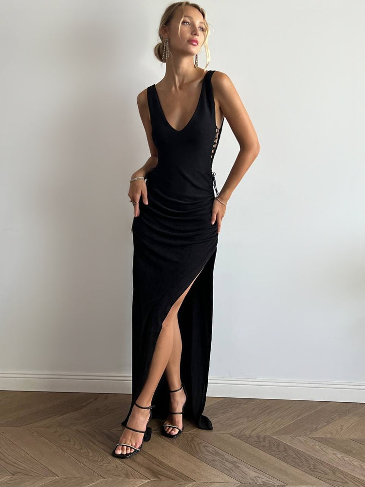 Samantha Black Maxi Dress