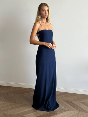 Angelina navy dress