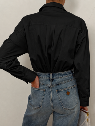 Black Button-Down Shirt Belle