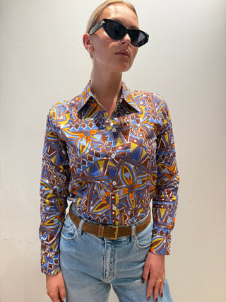 Melania Button-Down Shirt Rising Sun