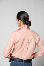 Melania striped button-down shirt
