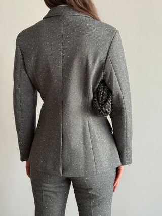 Gray Glitter Suit