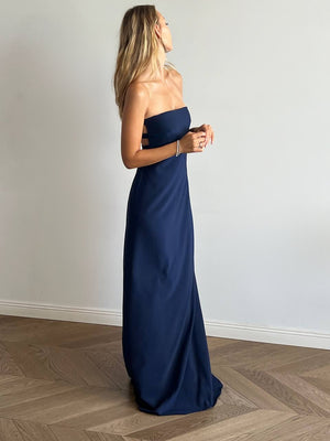 Angelina navy dress