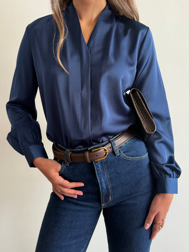 Navy blue Mace button-down