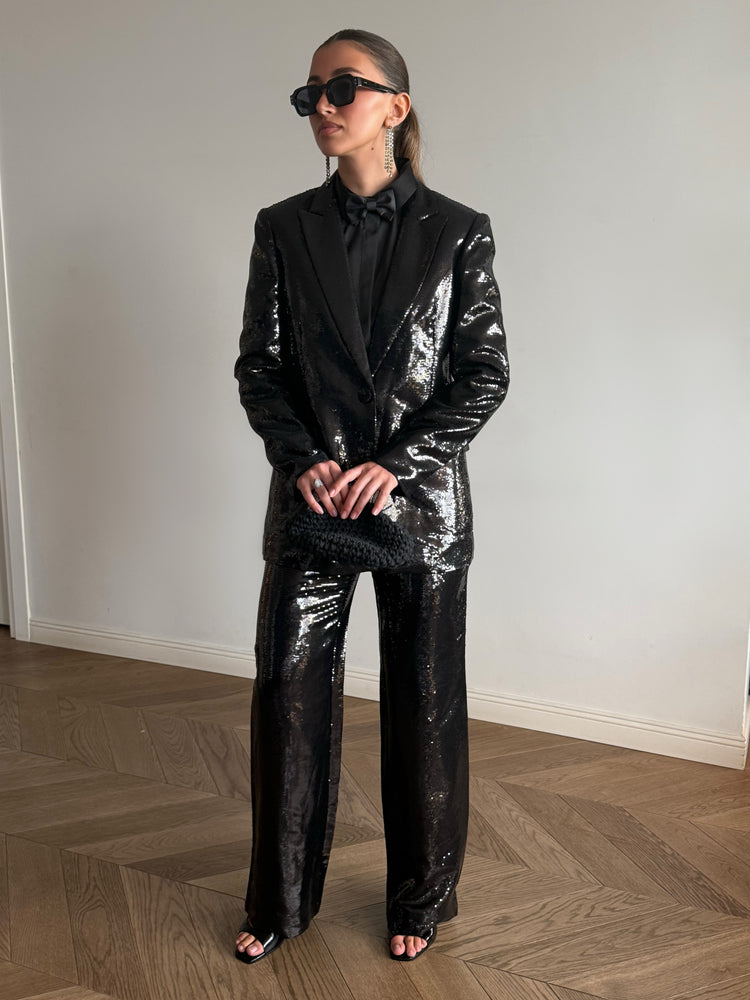 Black sequin suit