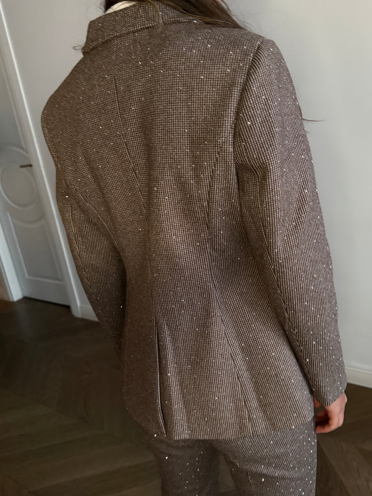 Brown glitter suit