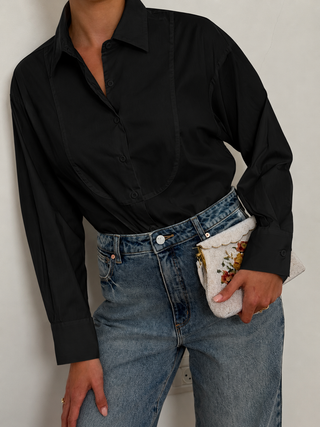 Black Button-Down Shirt Belle
