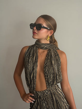 Brown Jungle Sissy Jumpsuit