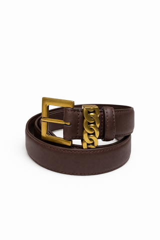 Brown Braid Belt